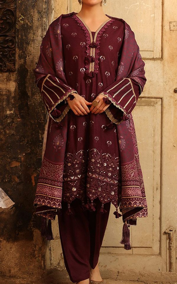 New winter dresses designs hot sale pakistani