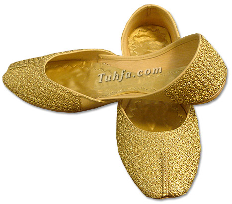 Gold khussa on sale