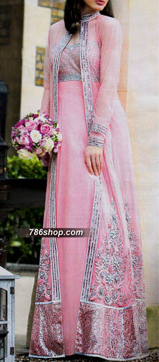 Baby pink outlet colour pakistani dress