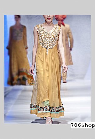 786Shop Mustard Net Suit Pakistani Party Wear Dresses Custom Stitched Pakistani Formal Suits