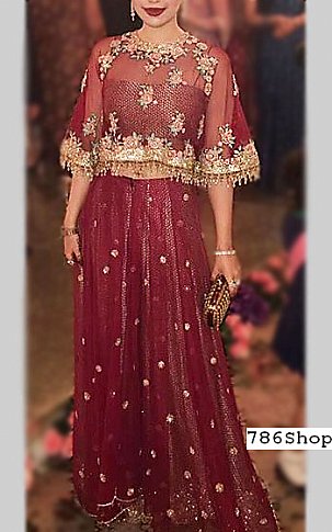 maroon dresses pakistani