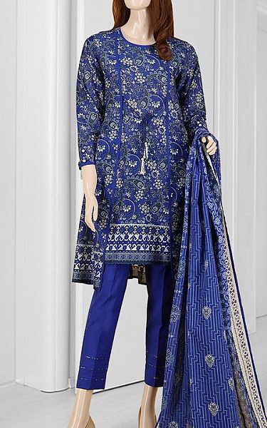 blue lawn dress designs