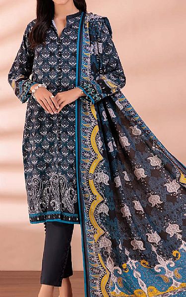 Bonanza Black Khaddar Suit Pakistani Winter Dresses in USA