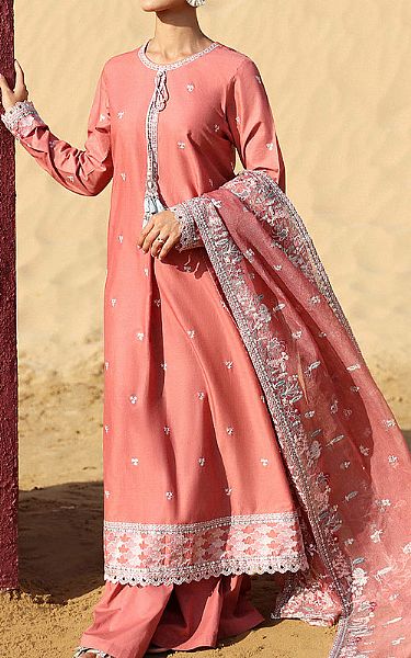 Cross Stitch Tea Pink Lawn Suit | Pakistani Lawn Suits- Image 1