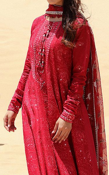 Cross Stitch Scarlet Lawn Suit | Pakistani Lawn Suits- Image 2