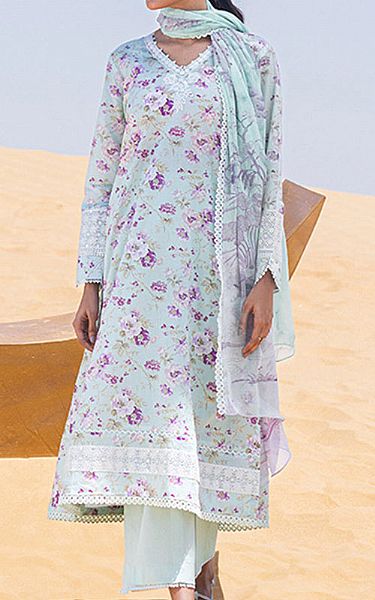 Cross Stitch Aqua Lawn Suit | Pakistani Lawn Suits- Image 1