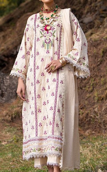 Ittehad Ivory Lawn Suit | Pakistani Lawn Suits- Image 1