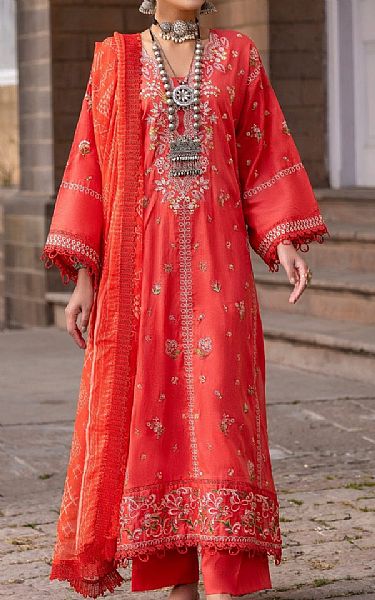 Ittehad Persian Red Lawn Suit | Pakistani Lawn Suits- Image 1
