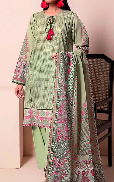 Khaadi Pistachio Green Lawn Suit Pakistani Dresses In Usa 