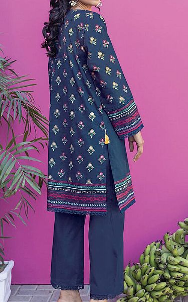 Khaadi Navy Cambric Suit 2 Pcs Pakistani Lawn Suits 