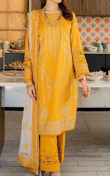 Marjjan Mustard Karandi Suit Pakistani Winter Dresses