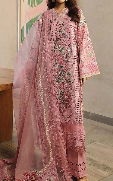Maryam Hussain Pink Lawn Suit | Pakistani Lawn Suits- Image 1
