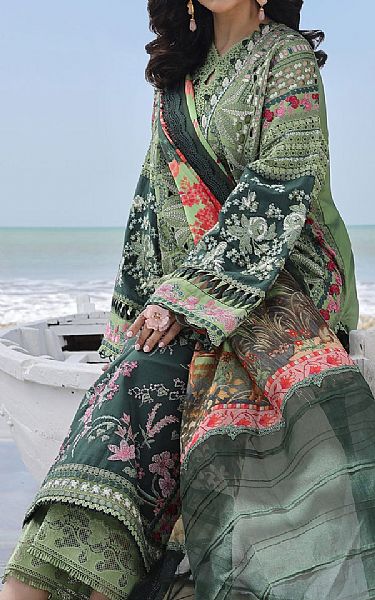 Maryam Hussain Sage Green Lawn Suit | Pakistani Lawn Suits- Image 2
