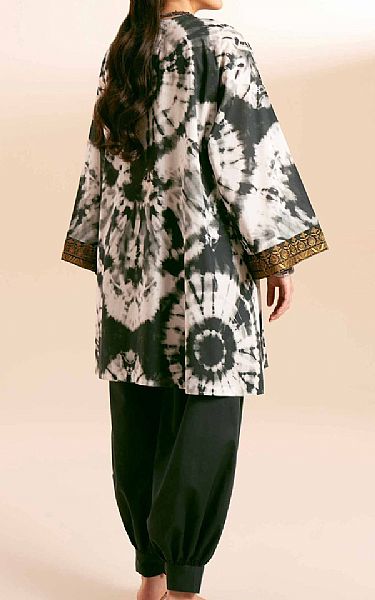 Nishat Black/Off White Cambric Suit (2 pcs) | Pakistani Lawn Suits- Image 2