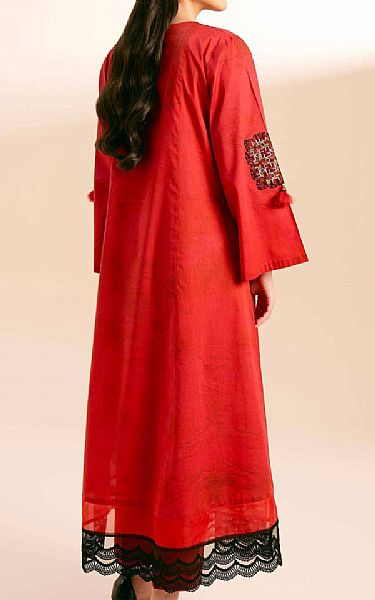 Nishat Red Cambric Suit (2 pcs) | Pakistani Lawn Suits- Image 2