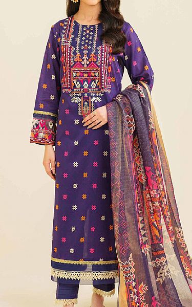 Nishat Purple Lawn Suit | Pakistani Lawn Suits- Image 1