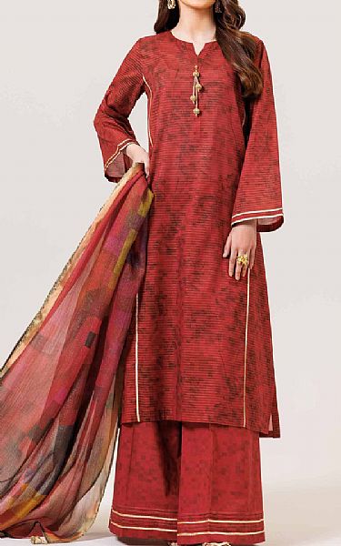 Nishat Vivid Auburn Lawn Suit | Pakistani Lawn Suits- Image 1