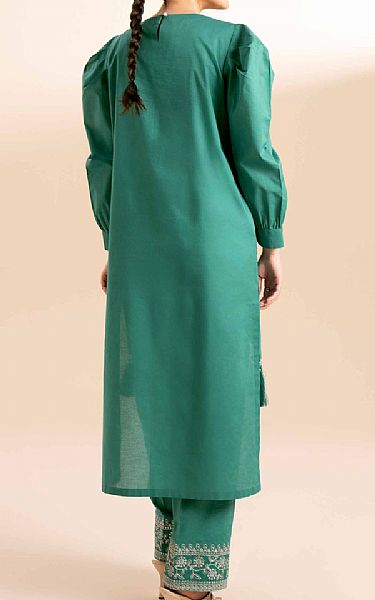 Nishat Sea Green Cambric Suit (2 pcs) | Pakistani Lawn Suits- Image 2
