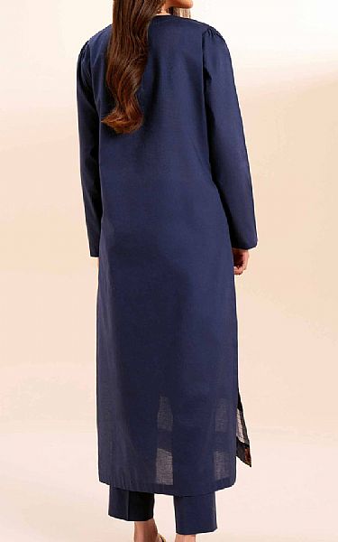 Nishat Navy Blue Cambric Suit (2 pcs) | Pakistani Lawn Suits- Image 2