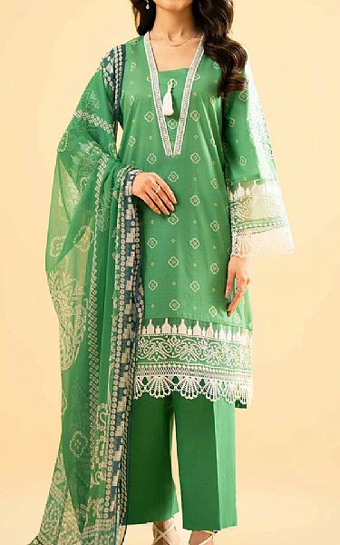 Nishat Green Lawn Suit (2 pcs) | Pakistani Lawn Suits- Image 1