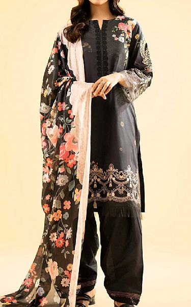 Nishat Black Lawn Suit | Pakistani Lawn Suits- Image 1