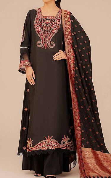 Nishat Black Banarsi Suit | Pakistani Lawn Suits- Image 1