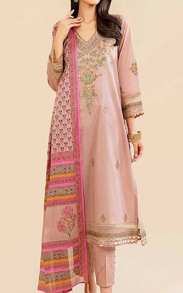 Nishat Cavern Pink Cambric Suit | Pakistani Lawn Suits- Image 1