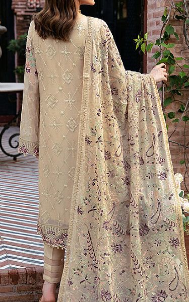 Ramsha Ivory Chiffon Suit | Pakistani Embroidered Chiffon Dresses- Image 2
