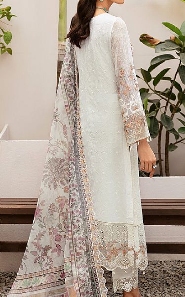 Ramsha Off White Chiffon Suit | Pakistani Embroidered Chiffon Dresses USA- Image 2