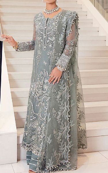 Grey Organza Suit | Pakistani Wedding Dresses
