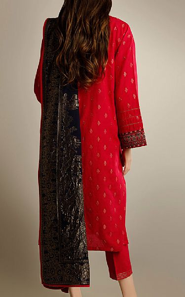 Saya Carmine Jacquard Suit | Pakistani Lawn Suits- Image 2