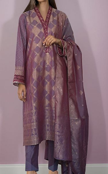 Saya Radiant Orchid Jacquard Suit | Pakistani Lawn Suits- Image 1