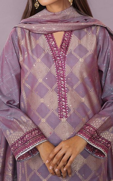 Saya Radiant Orchid Jacquard Suit | Pakistani Lawn Suits- Image 2