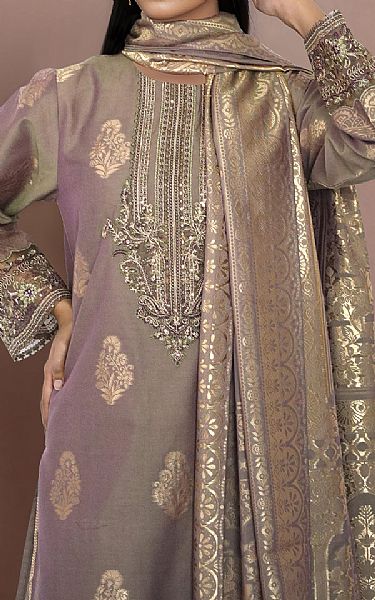 Saya Fawn Jacquard Suit | Pakistani Lawn Suits- Image 2