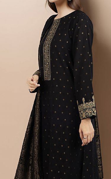 Saya Black Jacquard Suit | Pakistani Lawn Suits- Image 2