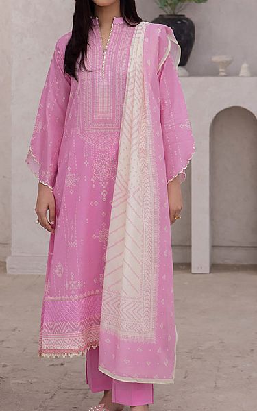 Zellbury Pink Lawn Suit | Pakistani Lawn Suits- Image 1