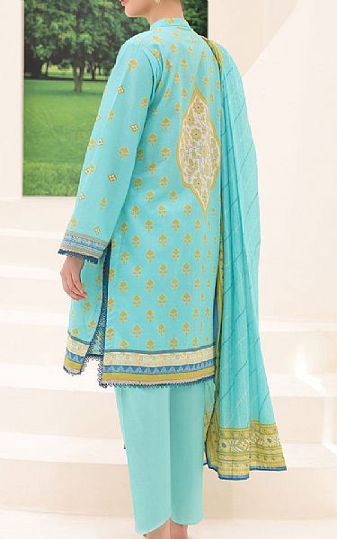 Zellbury Turquoise Lawn Suit | Pakistani Lawn Suits- Image 2
