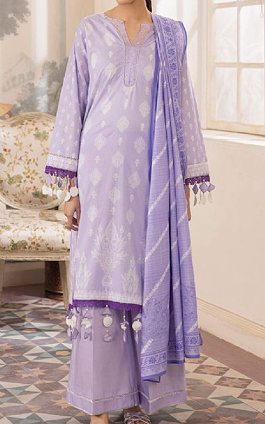 Zellbury Lilac Lawn Suit | Pakistani Lawn Suits- Image 1