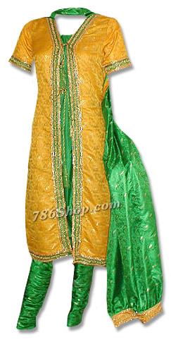 Green and 2024 yellow mehndi dresses