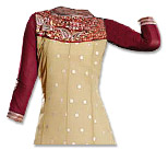 Cream/Maroon Chiffon Suit- Pakistani Casual Dress