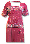 Maroon Chiffon Skirt Lehnga- Pakistani Bridal Dress