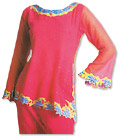 Magenta Chiffon Trouser Suit - Pakistani Casual Clothes