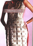 Silver Silk Trouser Suit- Pakistani Formal Designer Dress