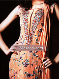 Rust Orange Chiffon Suit- Pakistani Formal Designer Dress