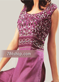 Purple Silk Trouser Suit- Pakistani Formal Designer Dress