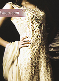 Light Golden Chiffon Suit- Pakistani Formal Designer Dress