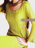Lime Green Chiffon Suit- Pakistani Formal Designer Dress