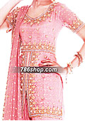 Pink Jamawar Chiffon Gharara- Pakistani Formal Designer Dress