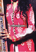 Hot Pink/Off-White Chiffon Suit - Pakistani Party Wear Dress