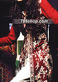 Red/Off-White Chiffon Suit- Pakistani Formal Designer Dress